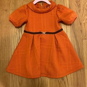 Janie and Jack burnt orange dress